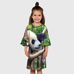 Платье клеш для девочки Бамбуковый медведь, цвет: 3D-принт — фото 2