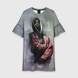 Платье клеш для девочки Shakur Rap, цвет: 3D-принт