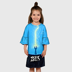 Платье клеш для девочки Zeus Rage, цвет: 3D-принт — фото 2