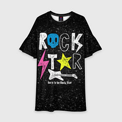 Платье клеш для девочки Rock Star, цвет: 3D-принт