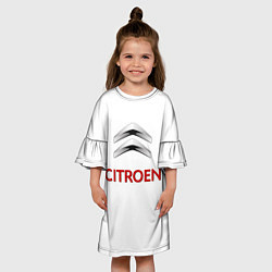 Платье клеш для девочки Сitroen, цвет: 3D-принт — фото 2