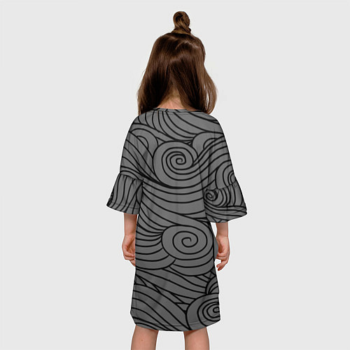 Детское платье Gray pattern / 3D-принт – фото 4