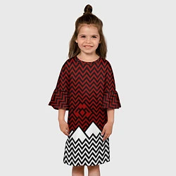 Платье клеш для девочки Твин Пикс: Минимализм, цвет: 3D-принт — фото 2