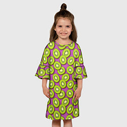 Платье клеш для девочки Киви, цвет: 3D-принт — фото 2