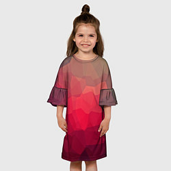 Платье клеш для девочки Edge abstract, цвет: 3D-принт — фото 2