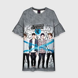 Платье клеш для девочки 5 Seconds of Summer, цвет: 3D-принт