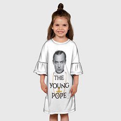 Платье клеш для девочки The Young Pope, цвет: 3D-принт — фото 2