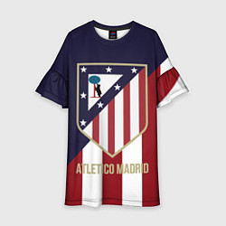 Платье клеш для девочки FC Atletico Madrid, цвет: 3D-принт