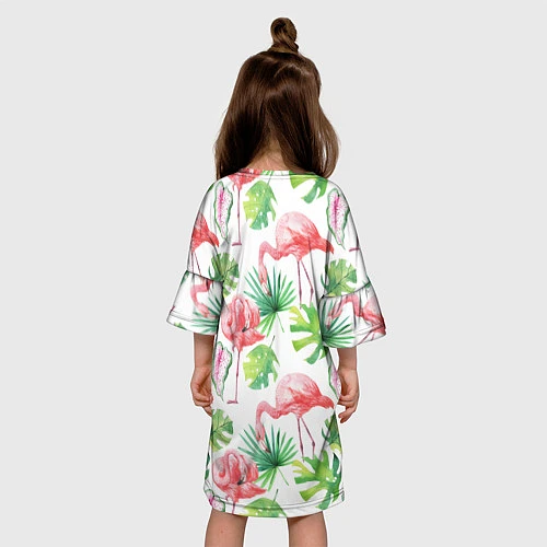 Детское платье Фламинго в тропиках / 3D-принт – фото 4