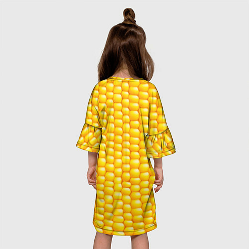 Детское платье Сладкая вареная кукуруза / 3D-принт – фото 4