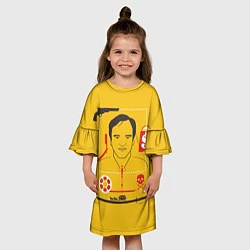 Платье клеш для девочки Квентин Тарантино, цвет: 3D-принт — фото 2