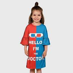 Платье клеш для девочки Im the Doctor, цвет: 3D-принт — фото 2