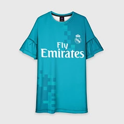 Платье клеш для девочки Real Madrid, цвет: 3D-принт