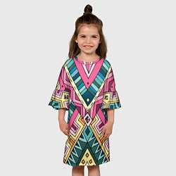 Платье клеш для девочки Этнический стиль, цвет: 3D-принт — фото 2