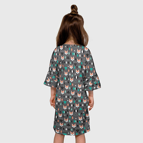 Детское платье Лисы и геометрия / 3D-принт – фото 4