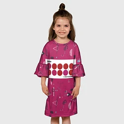 Платье клеш для девочки Moby: I like to score, цвет: 3D-принт — фото 2