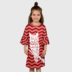 Платье клеш для девочки Twin Peaks: The Owls, цвет: 3D-принт — фото 2