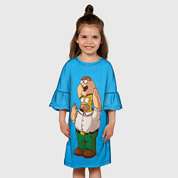 Платье клеш для девочки Homer Dad, цвет: 3D-принт — фото 2