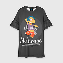 Платье клеш для девочки Milhouse, цвет: 3D-принт