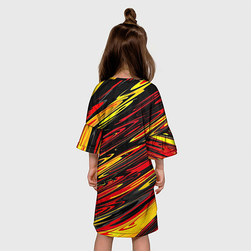 Детское платье Темные полоски / 3D-принт – фото 4