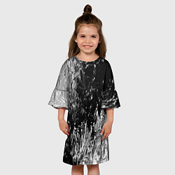 Платье клеш для девочки GRAY&BLACK, цвет: 3D-принт — фото 2