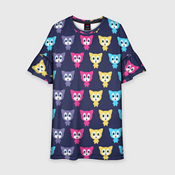 Детское платье Разноцветные котята