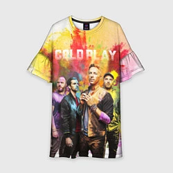 Платье клеш для девочки Coldplay, цвет: 3D-принт