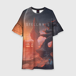 Платье клеш для девочки Stellaris, цвет: 3D-принт