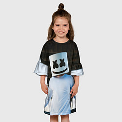 Платье клеш для девочки Marshmallow Electronic, цвет: 3D-принт — фото 2