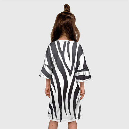 Детское платье Африканская зебра / 3D-принт – фото 4