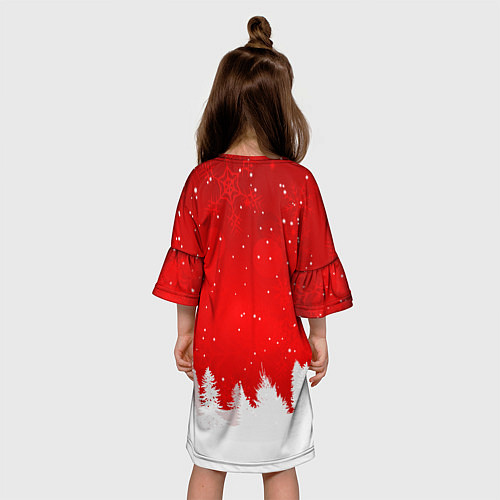 Детское платье Christmas pattern / 3D-принт – фото 4