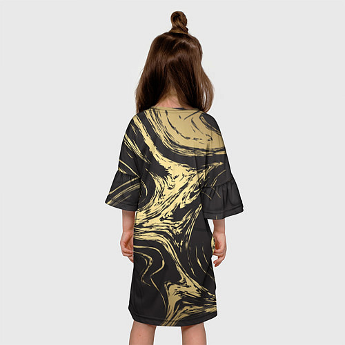 Детское платье Золотой мрамор / 3D-принт – фото 4
