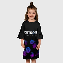 Платье клеш для девочки Detroit: Become Human, цвет: 3D-принт — фото 2