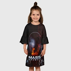 Платье клеш для девочки Mass Effect, цвет: 3D-принт — фото 2