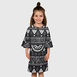 Платье клеш для девочки Этнический узор, цвет: 3D-принт — фото 2