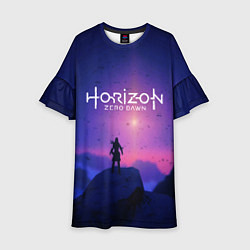 Платье клеш для девочки Horizon Zero Dawn: Neon Space, цвет: 3D-принт