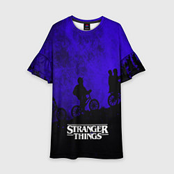 Платье клеш для девочки Stranger Things: Moon Biker, цвет: 3D-принт