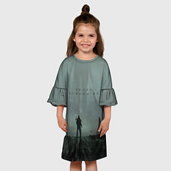 Платье клеш для девочки Death Stranding, цвет: 3D-принт — фото 2