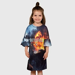 Платье клеш для девочки BATTLEFIELD V, цвет: 3D-принт — фото 2