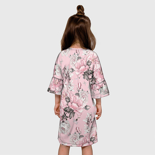 Детское платье Розовые розы / 3D-принт – фото 4