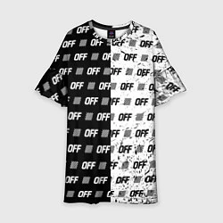 Платье клеш для девочки Off-White: Black & White, цвет: 3D-принт