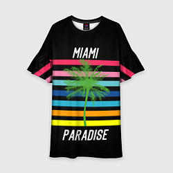 Платье клеш для девочки Miami Paradise, цвет: 3D-принт