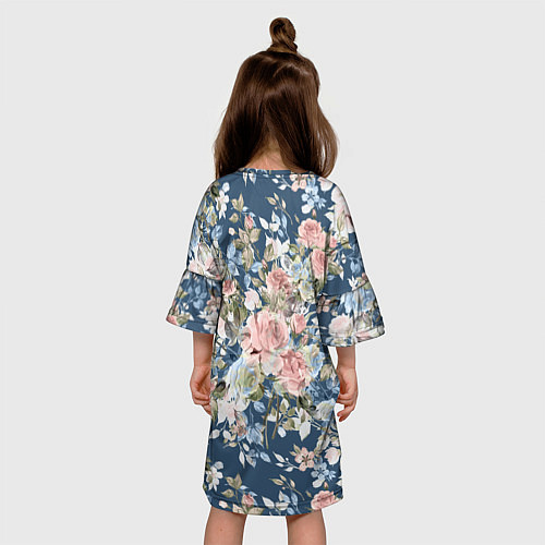 Детское платье Цветущие розы / 3D-принт – фото 4