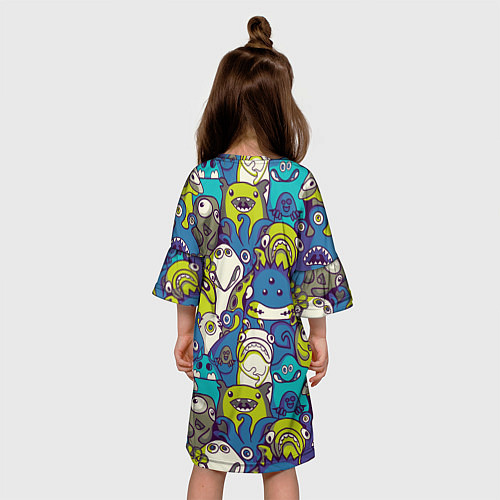 Детское платье Маленькие монстры / 3D-принт – фото 4