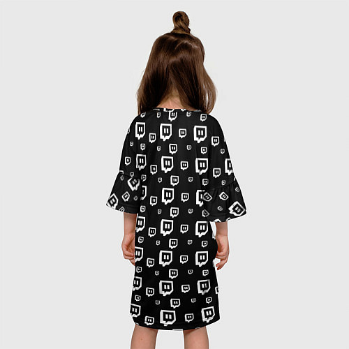 Детское платье Twitch: Black Pattern / 3D-принт – фото 4