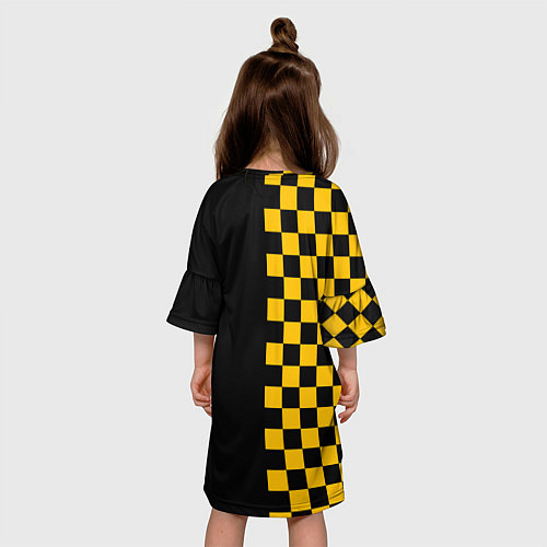 Детское платье 21 Pilots: Yellow Grid / 3D-принт – фото 4