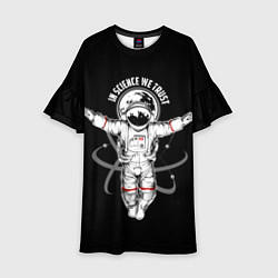 Платье клеш для девочки In science we trust, цвет: 3D-принт