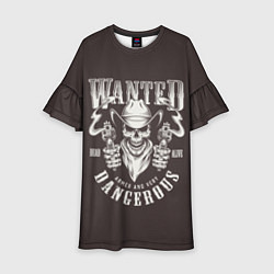 Платье клеш для девочки Wanted Dangerous, цвет: 3D-принт