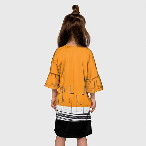 Детское платье Muse: Orange Mood / 3D-принт – фото 4