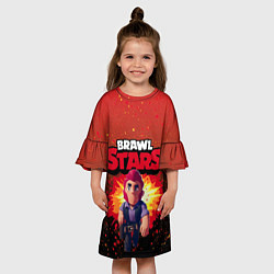 Платье клеш для девочки Brawl Stars Colt, цвет: 3D-принт — фото 2
